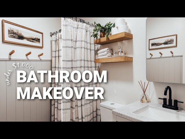 DIY MASTER BATHROOM MAKEOVER ON A BUDGET | BUDGET BATHROOM RENOVATION | ORGANIZATION & DECOR IDEAS