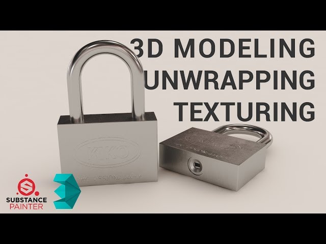 3d Lock Modeling Unwrapping Texturing Tutorial