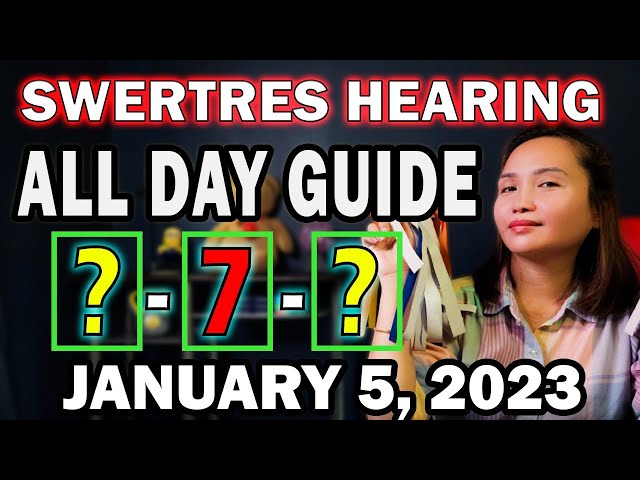 👉Swertres Hearing Today | January 5, 2023 | Tips & Number Guide