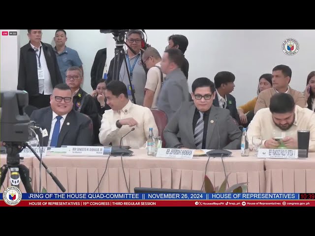 TWELFTH PUBLIC HEARING OF THE HOUSE QUAD-COMMITTEE (NOVEMBER 27, 2024)