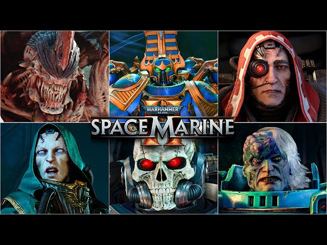 Warhammer 40K Space Marine 2 - All Boss Fights (with Cutscenes) + Ending [4K 60FPS]