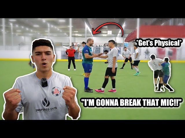 D1 SOCCER PLAYER VS SUNDAY LEAGUE AVERAGE JOES!! (MIC'D UP) | INDOOR SOCER GAME