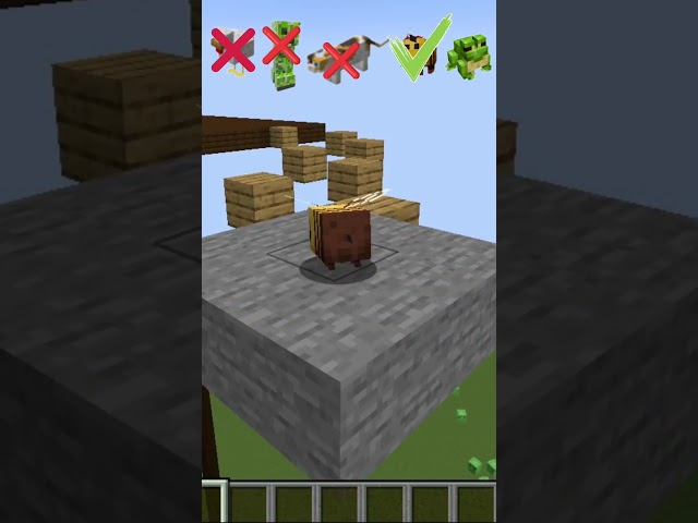 Minecraft but the challenge of mobs (3)  #minecraft #challenge #game #shorts