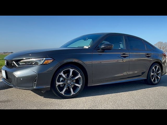 2025 Honda Civic Hybrid Sport Touring Meteorite Gray Commuting in California