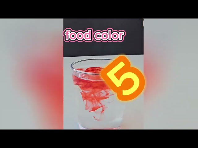 The Incredible Food Coloring & Water Experiment