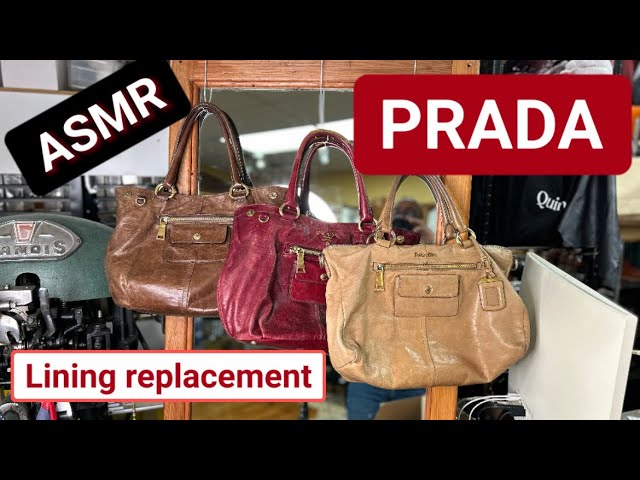 3 PRADA bags, lining replacement