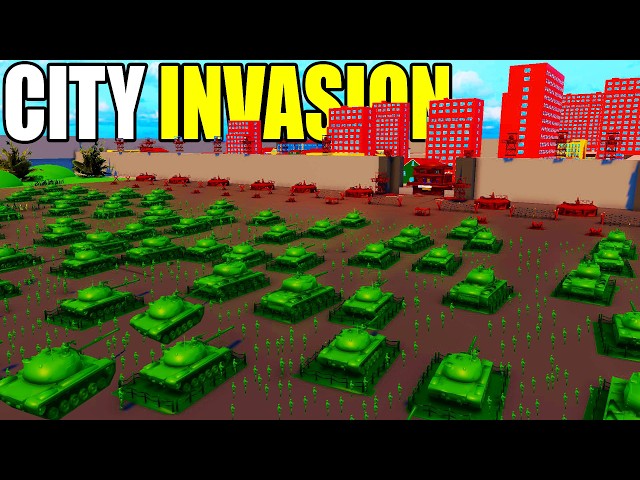 Full-Scale Invasion of Army Men CITY WALLS Defense! - Attack on Toys