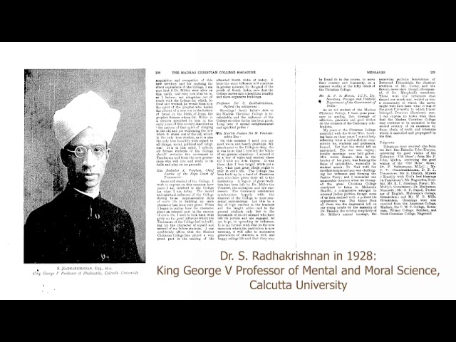 Dr  S   Radakrishnan s Life Traced Through Archival Records