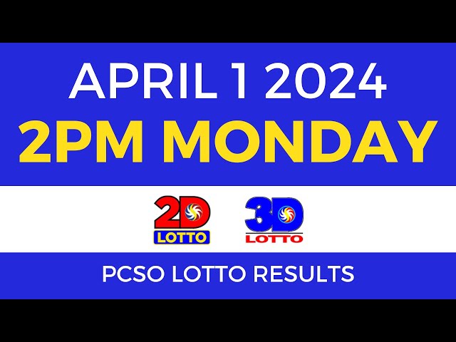 Lotto Result April 1 2024 2pm PCSO