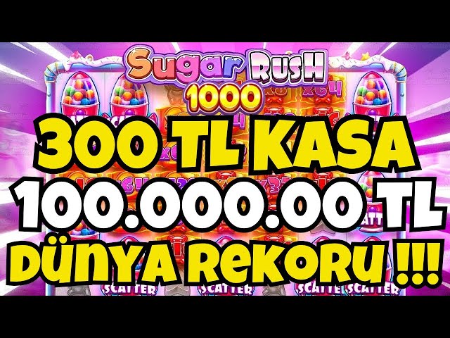 Sugar Rush 1000x KUCUK HEMDE 300 tL  DÜNYA REKORU | Slot Oyunları | sweet bonanza 1000X yeni oyun