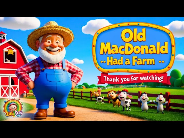 Old MacDonald Had a Farm | Nursery Rhymes & Animal Sounds for Kids |