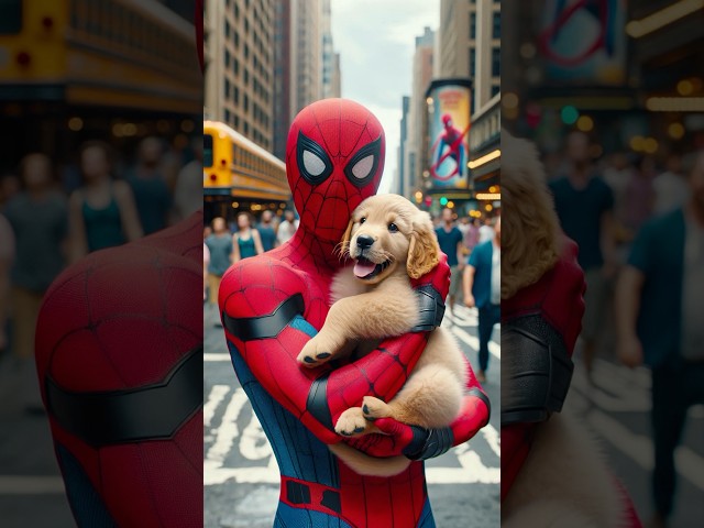 The Smart Dog And The Kind Spider-Man | Rescued an Injured Joker #shorts #spiderman #joker #marvel