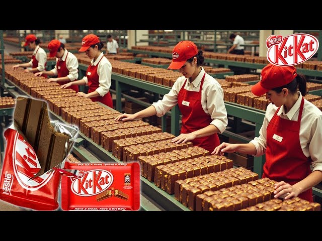 How KitKat Is Made in a Factory | Inside the Kit Kat Chocolate Factory & Mass Production Process!