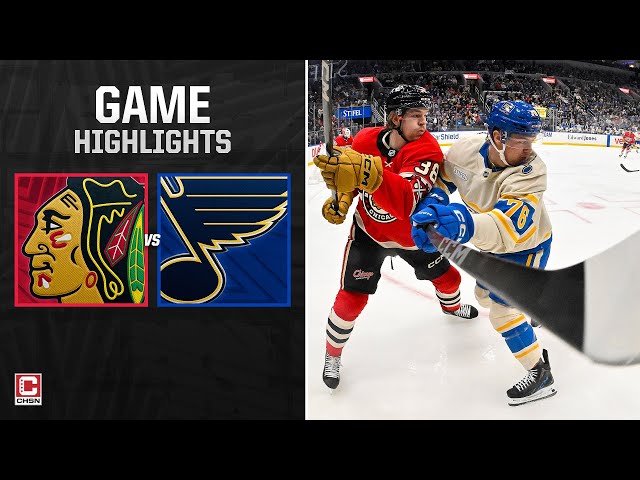 Blues Top Blackhawks After Wild 3rd Period, Shootout| Blackhawks Highlights vs St. Louis Blues