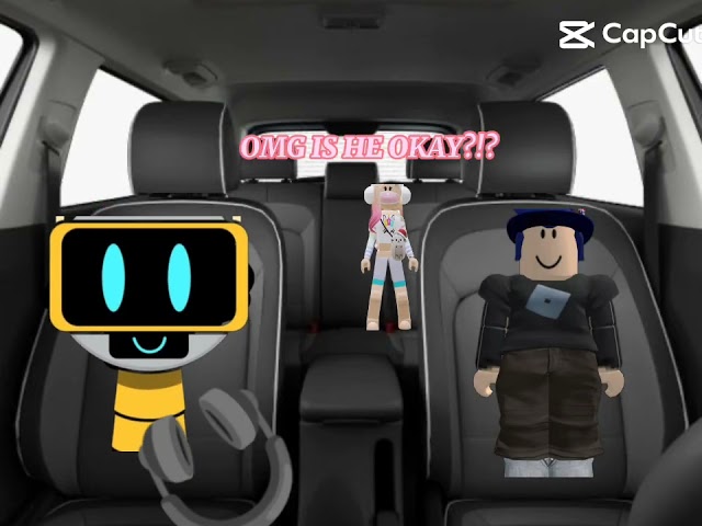 Roblox characters and fun robot driving in car lol #car #roblox #sprunki