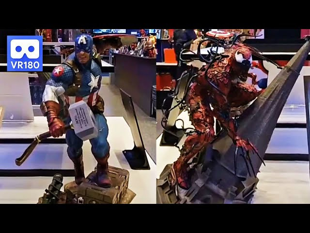 3D VR Captain America vs Venom in Marvel Avengers Shop