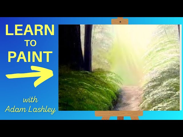 Sunny Forest Path | Painting Tutorial | Wet on Wet Oil Painting for Beginners