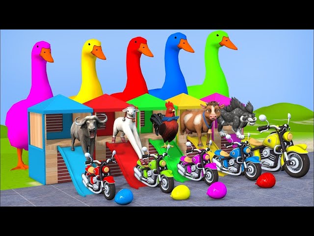 5 Giant Duck Monkey Piglet chicken dog dinosaur Sheep Transfiguration funny animal fun 2025