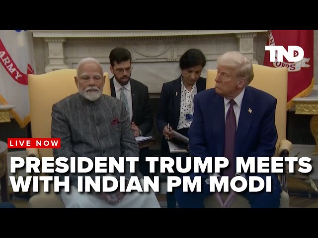 Trump meets with Indian Prime Minister Modi