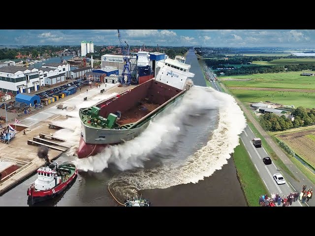 Ship Launch | 10 Awesome Waves, FAILS and CLOSE CALLS