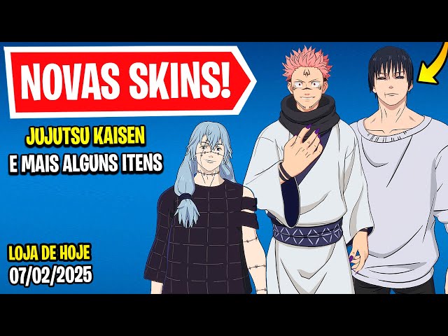 🔴 NOVAS SKINS JUJUTSU KAISEN! Nova Loja de Hoje Fortnite [07 de Fevereiro 2025] Loja de Itens