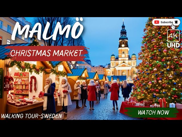 Exploring Malmö, Sweden's Christmas Market In 4k - A Festive Tour For 2024!