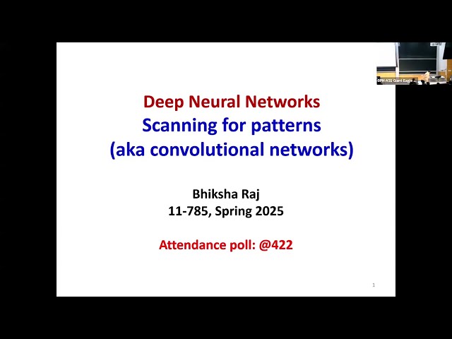 S2025 Lecture 9 - Convolutional Neural Networks (CNNs) Part I