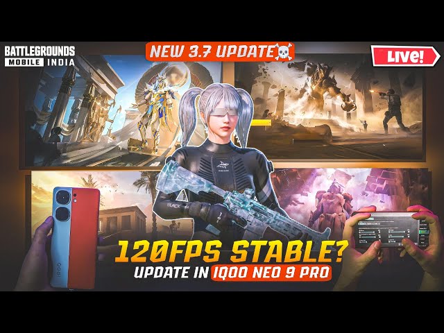 🔴BGMI NEW UPDATE 120 FPS TEST IN IQOO NEO 9 PRO WITH FPS METER #iqooneo9pro #120fps #bgmi