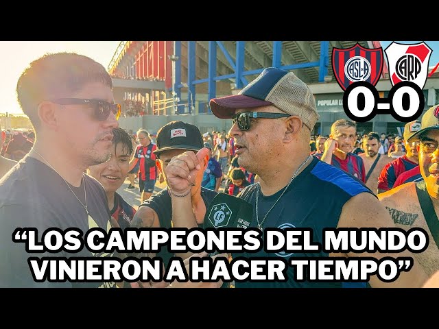 SAN LORENZO 0 - 0 RIVER | REACCIÓN CON LOS HINCHAS