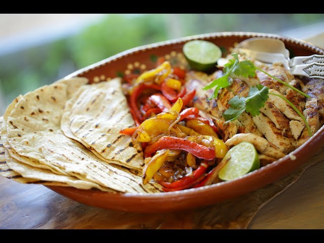 Grilled Tequila Lime Chicken Fajitas