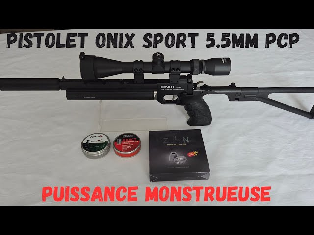 Le pistolet PCP le plus puissant que j'ai testé ONIX SPORT 5.5mm à plombs ! Simplement dingue!!!