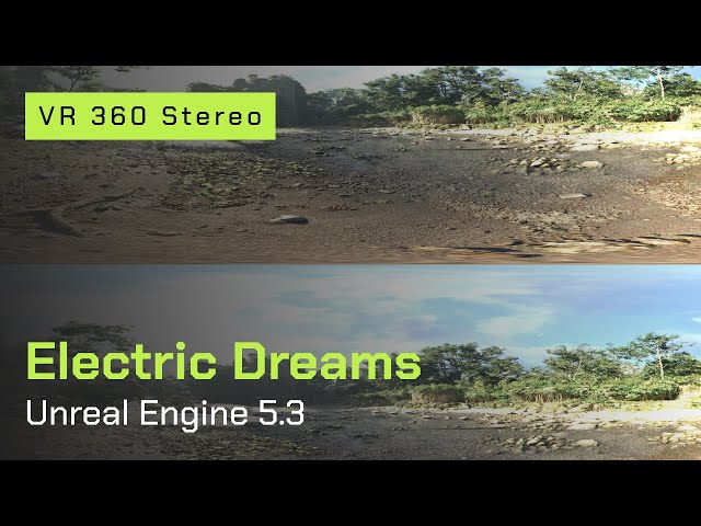 8K (3D) Stereo 360 Video in Electric Dream Demo Map | Unreal Engine 5.3