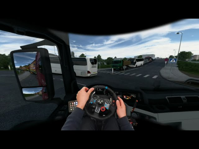 video 180 degrees. sit down  and look around. ETS2 2022 180VR in your smart phone