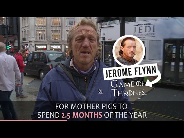 Jerome Flynn crams himself into a cage on Oxford Street