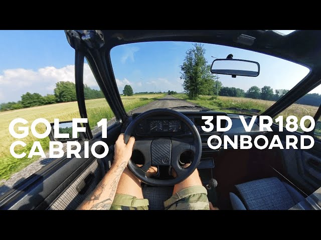 3D POV VR 180 | VW GOLF 1 Cabrio 1.6 1989 | Onboard drive virtual reality Volkswagen Golf mk 1