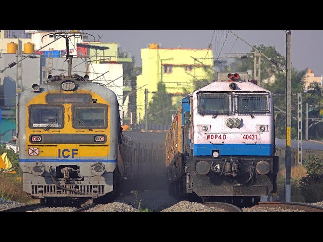 10-in-1 SPEEDING DIESEL TRAINS OF INDIAN RAILWAYS | PERFECT CROSSINGS AT BENGALURU URBAN: PART - 45