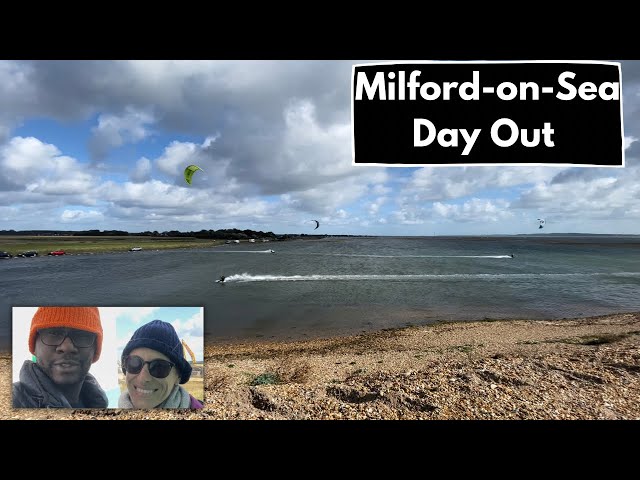 Winter day out at Milford-on-Sea, Hurst Castle, Kite Surfing, Windy Day! Van Life UK