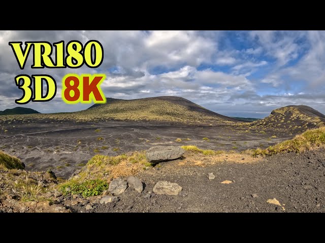 [ 8K 3D VR180 ] 伊豆大島・裏砂漠～三原山 Virtual tour at active volcano Mt.Miharayama in Izu-oshima-island,Tokyo