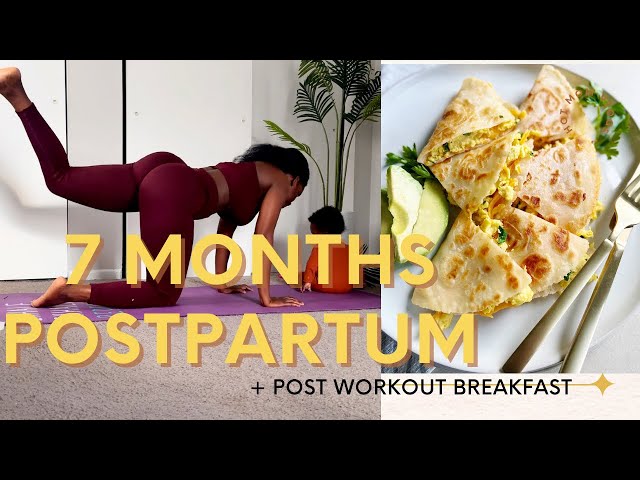 Postpartum Lower Body Routine | Tasty Breakfast Quesadilla Recipe!