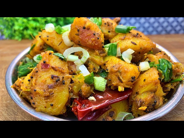 बच्चों के लिया टिफिन में हरे प्याज और आलू की सुखी सब्जी | Aloo Ki Sukhi Sabji | Spring Onion Recipe