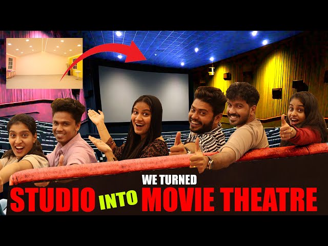 WE TURNED OUR STUDIO INTO A MOVIE THEATRE 😍🍿| DREAM COME TRUE MOMENT ❤️ | PULLOTHI