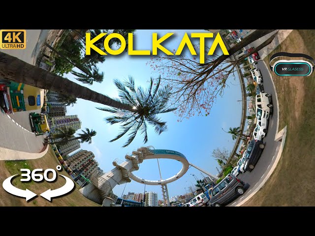 360° view Biswa Bangla Gate কলকাতা VR 4K-video || Hanging Restaurant of Kolkata