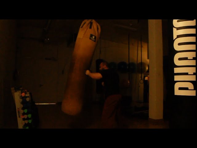 Boxing against Sandbag