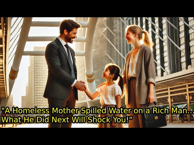 The homeless girl and her daughter found unbelievable help from the rich man she poured water