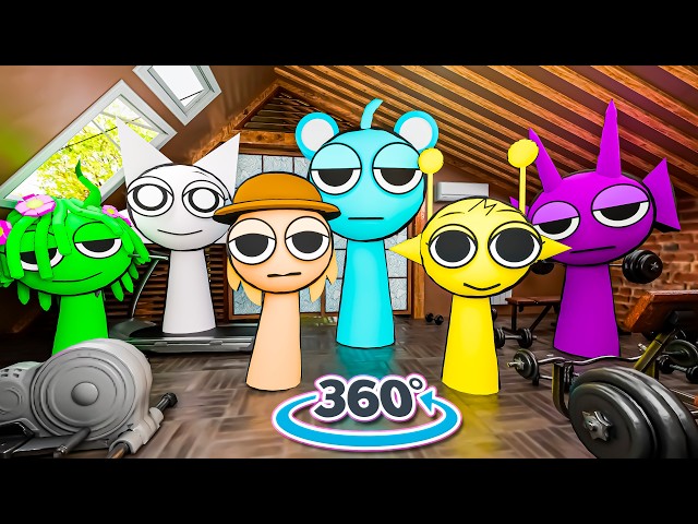 360° Incredibox Sprunki | Sprunki react on new videos in Sprunki Real life House 4K VR