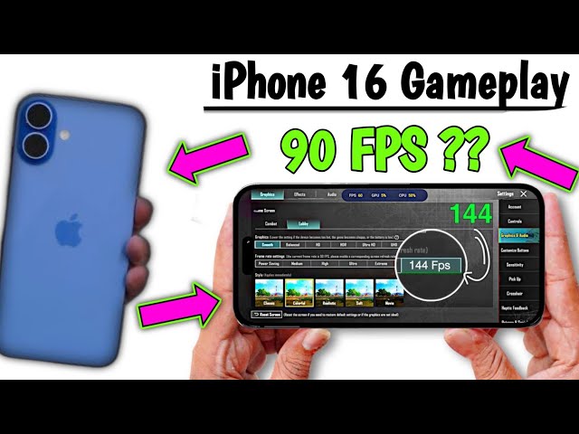 iPhone 16 BGMI Gameplay !! iPhone 16 Pro Pubg Mobile Test !! Gaming Test