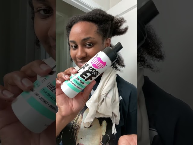 Wash and Go using Mousse Def by The Doux