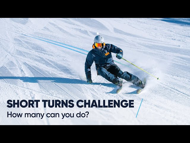 SHORT TURNS SKIING CHALLENGE | How many can you do?