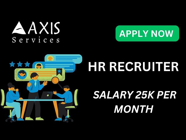 HR Recruiter jobs in Axis Services || Latest jobs for HR recruiters in Hyderabad @gdpjobs #hr