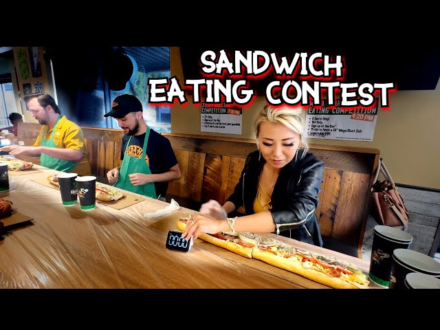 420 Sandwich Eating Contest at Cheba Hut in North Hollywood, CA!! #RainaisCrazy